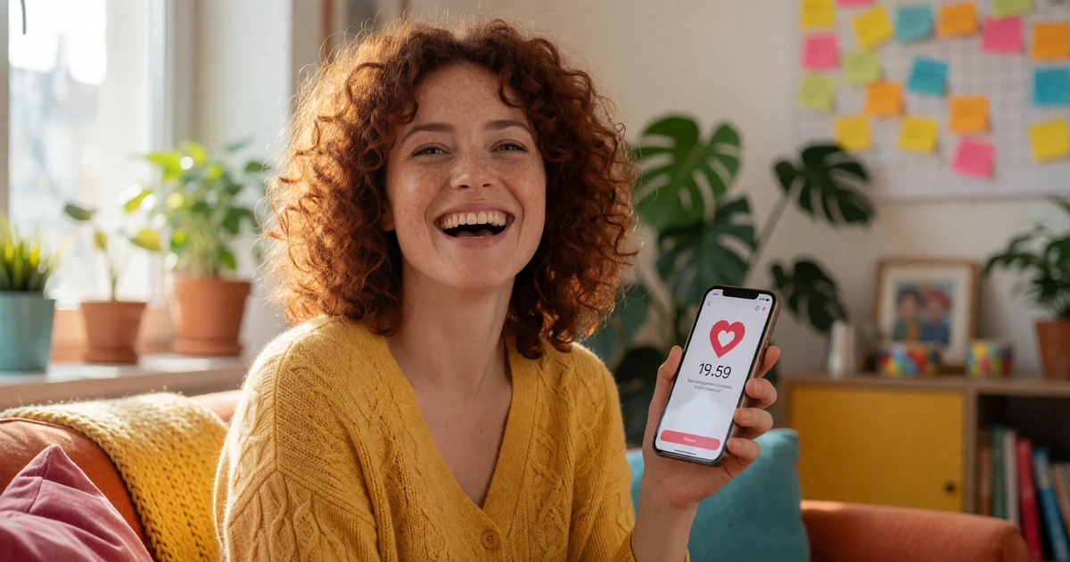 Energetic woman laughing on a colorful city street, ADHD dating and relationships
